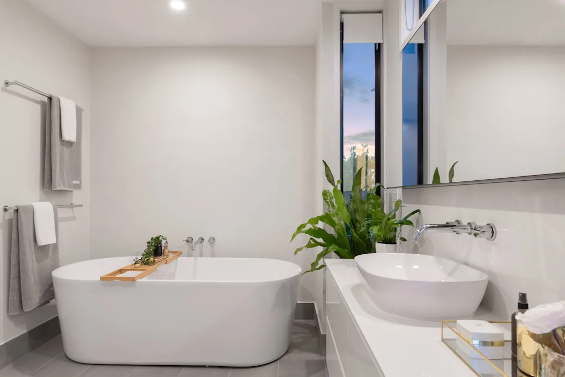 Private ensuite bathroom in a Vasantara Skies 3BHK