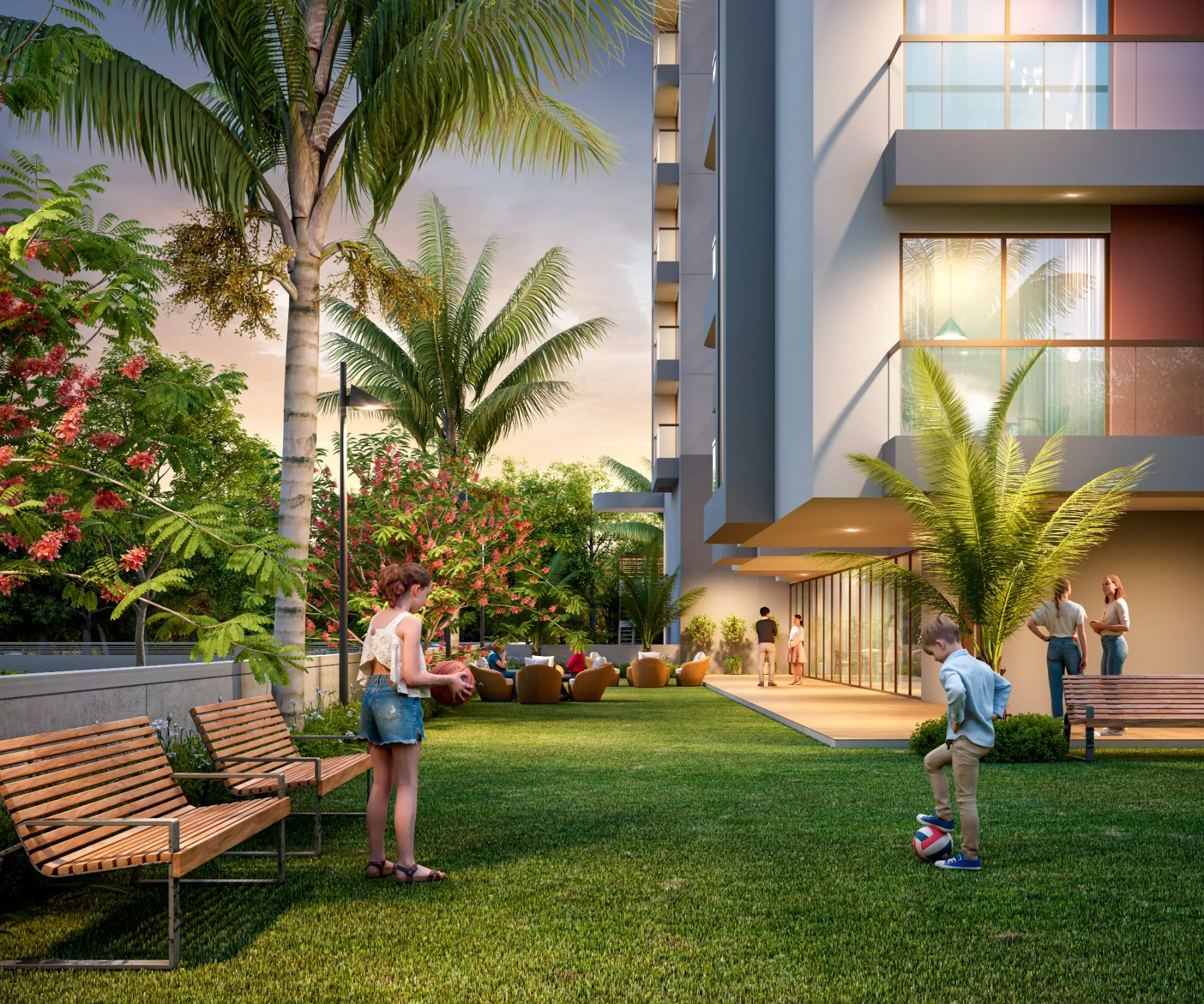 Children's play area at Vasantara Skies